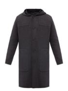Fendi - Montgomery Reversible Wool-blend Felt Coat - Mens - Dark Grey