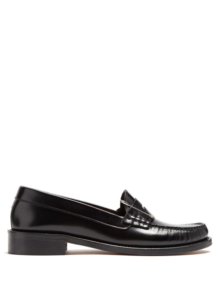 Alexachung Safety-pin Embellished Leather Loafers