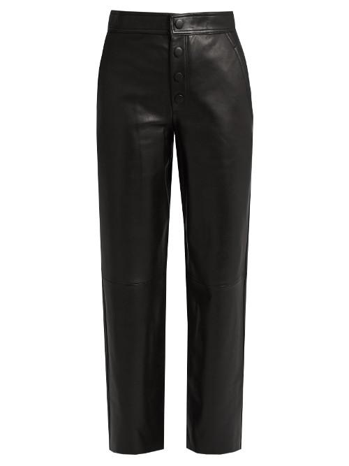Helmut Lang High-rise Wide-leg Leather Trousers
