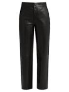 Helmut Lang High-rise Wide-leg Leather Trousers