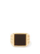 Missoma - Onyx & 18kt Gold-vermeil Signet Ring - Womens - Black Gold