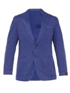 Matchesfashion.com Altea - Patch Pocket Linen Blend Blazer - Mens - Blue