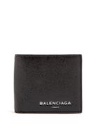 Balenciaga Logo Bi-fold Leather Wallet