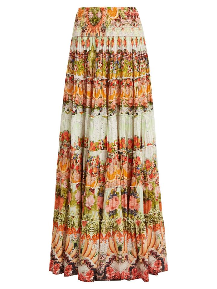 Camilla Samba Salada Tiered Maxi Skirt