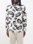 Jacquemus - Simon Paisley-print Linen Shirt - Mens - White Black