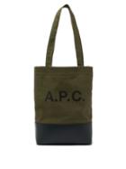 Matchesfashion.com A.p.c. - Axelle Canvas And Leather Tote Bag - Womens - Khaki