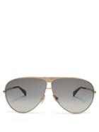 Matchesfashion.com Givenchy - Metal Aviator Sunglasses - Womens - Grey Silver