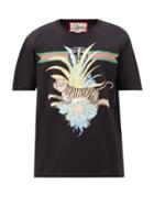 Gucci - Tiger-print Cotton-jersey T-shirt - Mens - Black