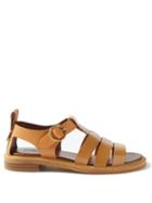 See By Chlo - Millye Buckled Rubber And Leather Sandals - Womens - Brown