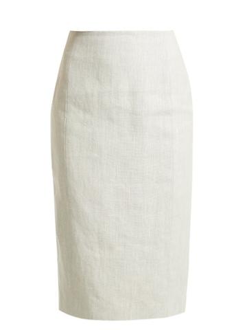 Matchesfashion.com Carl Kapp - Kiara High Rise Linen Skirt - Womens - White Multi