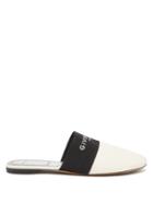 Matchesfashion.com Givenchy - Bedford Logo-print Leather Slippers - Womens - Cream