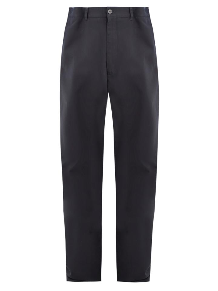 Balenciaga Wide-leg Cotton-twill Chino Trousers