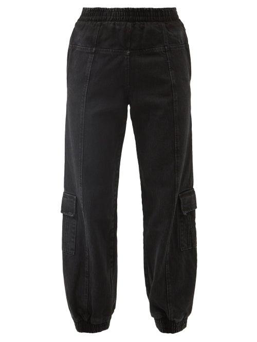 Liberal Youth Ministry - Washed-denim Cargo Trousers - Mens - Black