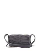 Matchesfashion.com Lutz Morris - Eddy Crocodile Effect Leather Shoulder Bag - Womens - Navy