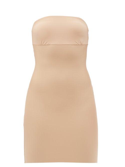 Ladies Lingerie Commando - Strapless Two-faced Slip Dress - Womens - Beige