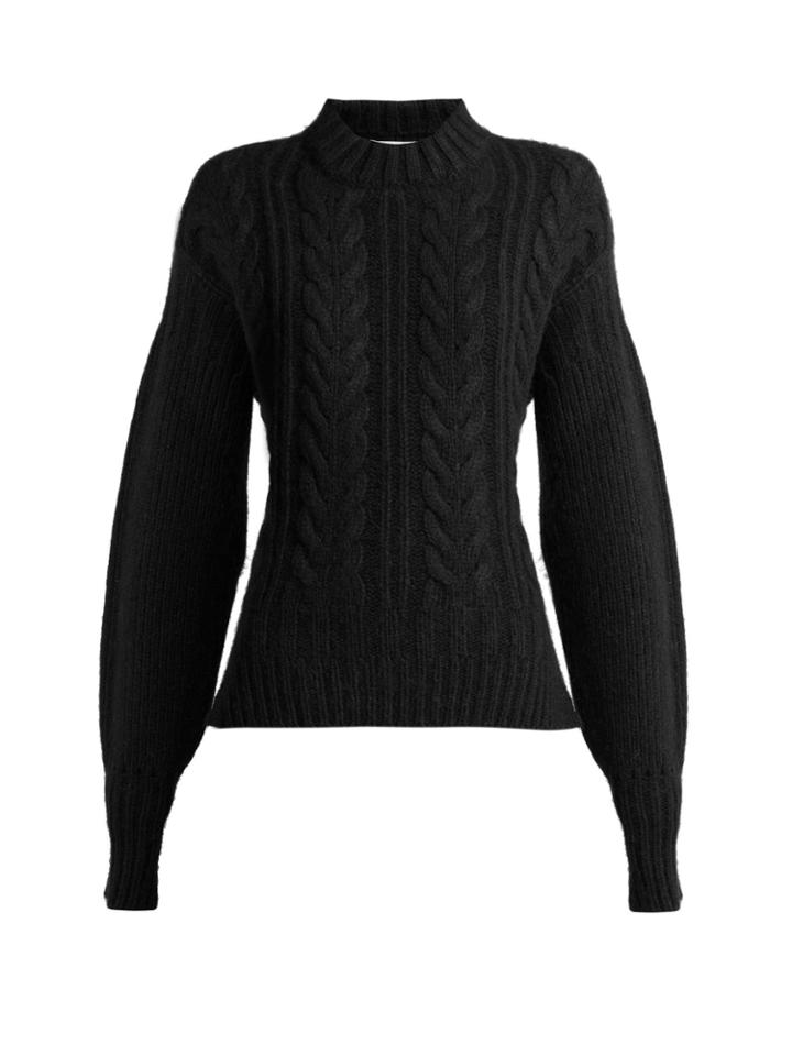 Cecilie Bahnsen Sol Open-back Merino Wool-blend Sweater