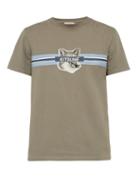 Matchesfashion.com Maison Kitsun - Fox Print Cotton T Shirt - Mens - Grey