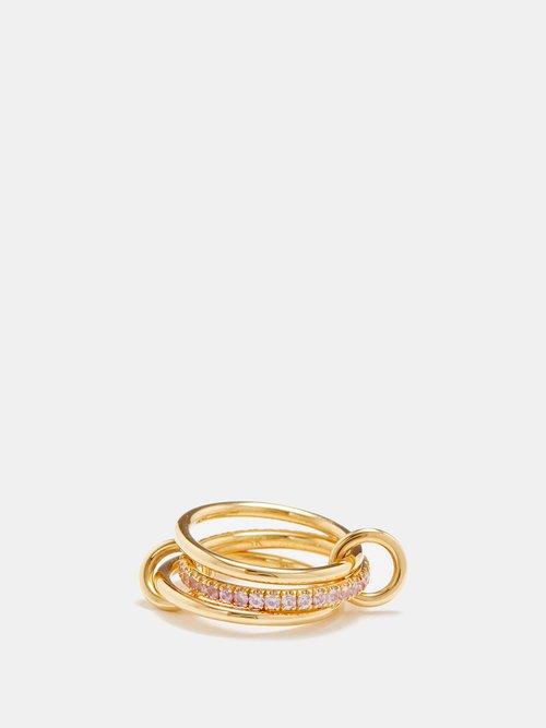 Spinelli Kilcollin - Tigris Sapphire & 18kt Gold Ring - Womens - Pink Multi