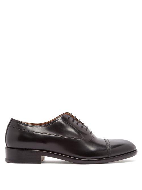 Matchesfashion.com Maison Margiela - Toe Cap Stitch Derby Shoes - Mens - Black