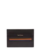 Matchesfashion.com Paul Smith - Signature Stripe Insert Leather Cardholder - Mens - Black