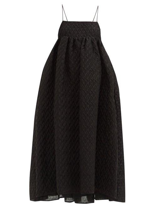 Matchesfashion.com Cecilie Bahnsen - Beth Square-neck Cloqu Dress - Womens - Black