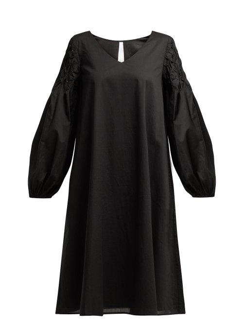 Matchesfashion.com Merlette - Black Cotton Smock Dress - Womens - Black Gold