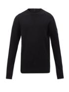 Stone Island Shadow Project - Logo-patch Wool-blend Sweater - Mens - Black