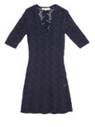 Vanessa Bruno Athé Pointelle Crochet Half-length Sleeve Dress