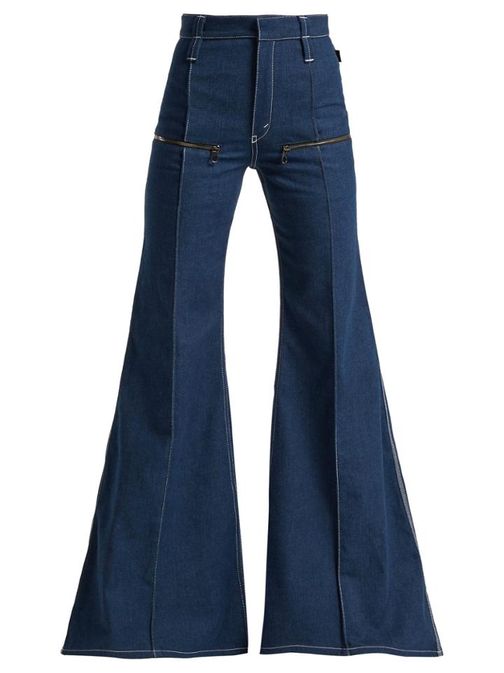 Chloé Contrast-topstitching Flared Jeans