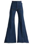 Chloé Contrast-topstitching Flared Jeans