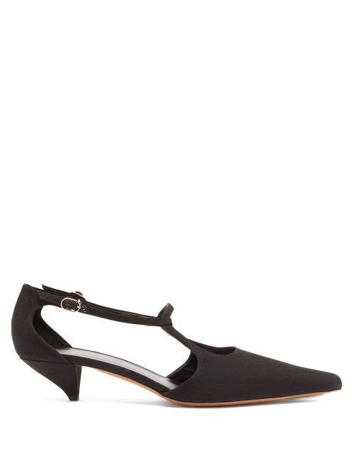 Matchesfashion.com The Row - Bourgeoise Salome Crepe Pumps - Womens - Black
