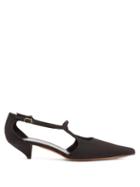 Matchesfashion.com The Row - Bourgeoise Salome Crepe Pumps - Womens - Black