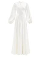 Roksanda - Amarantia Balloon-sleeve Silk-satin Dress - Womens - Ivory