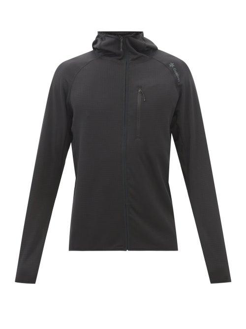 Goldwin - Power Grid Zipped Jersey Hooded Sweatshirt - Mens - Black