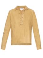 Frame Suede Lace-up Top
