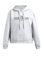Matchesfashion.com Phipps - Tree Of Life Organic Cotton Hooded Sweatshirt - Womens - Grey