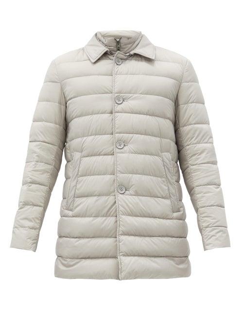 Matchesfashion.com Herno - Legend Quilted-down Coat - Mens - Light Grey