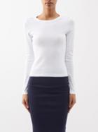 Flore Flore - Max Organic-cotton Long-sleeved T-shirt - Womens - White