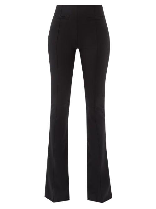 Jacquemus - Tangelo Wool-blend Kick-flare Trousers - Womens - Black