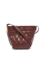 Matchesfashion.com Givenchy - Gv Mini Quilted Leather Bucket Bag - Womens - Burgundy