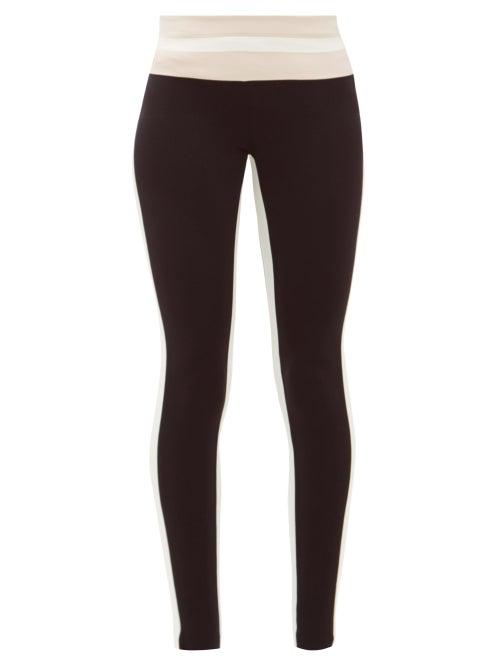 Matchesfashion.com Vaara - Faye Thermal Tuxedo Stripe Leggings - Womens - Black Multi