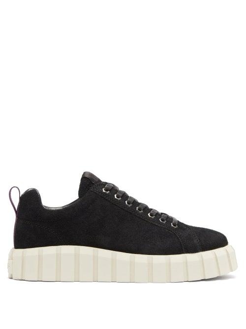 Matchesfashion.com Eytys - Odessa Ridged-sole Suede Trainers - Mens - Black