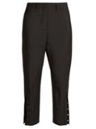 Fendi Tapered-leg Cropped Mohair-blend Trousers