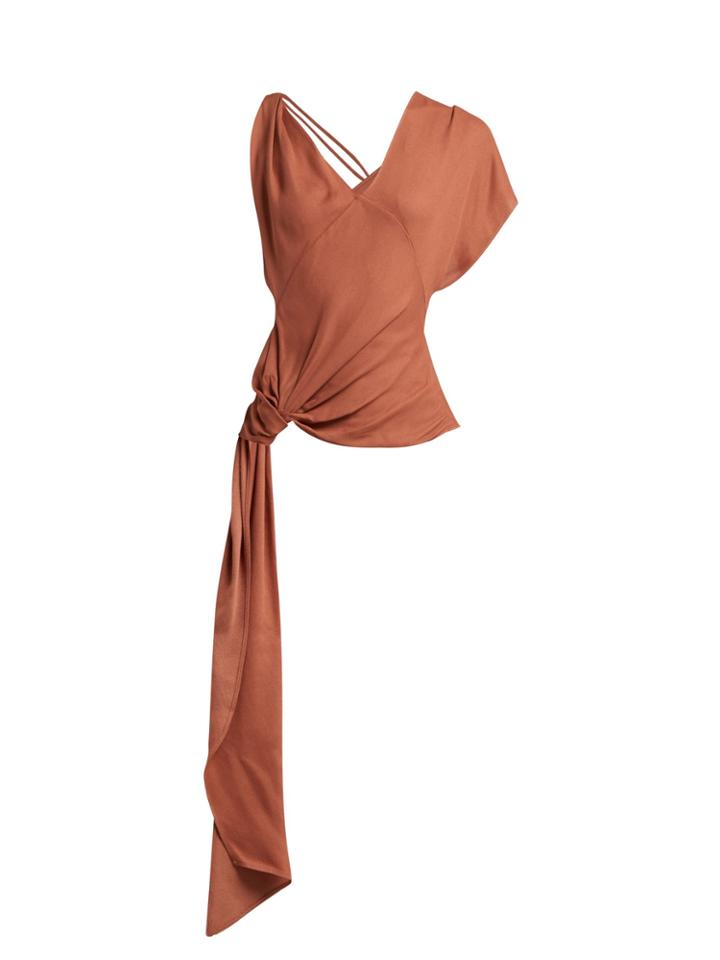Jacquemus Haut Passo Asymmetric Drape Blouse