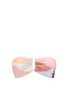 Matchesfashion.com Self-portrait - Strapless Geometric-print Bikini Top - Womens - Multi