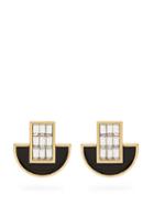 Matchesfashion.com Cercle Amde - Night Owl Crystal And Enamel Embellished Earrings - Womens - Black
