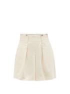 Isabel Marant - Dicochia Pleated Cotton-twill Shorts - Womens - Ivory