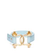 Matchesfashion.com Bottega Veneta - Horsebit Leather Bracelet - Womens - Blue