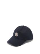 Matchesfashion.com Moncler - Logo-appliqu Cotton Baseball Cap - Mens - Navy