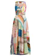 Matchesfashion.com Missoni - Zigzag Patchwork Silk Blend Dress - Womens - Pink Multi